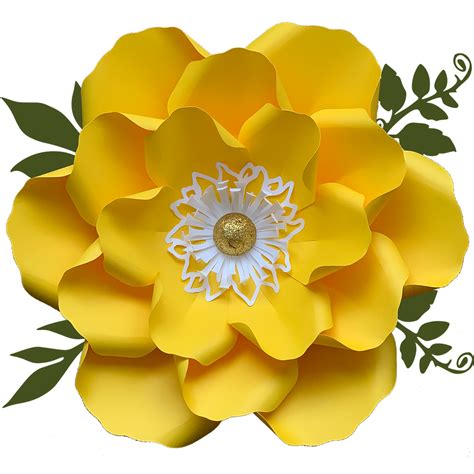 Giant Paper Flower Template Svg Printable Pdf Dxf Png For 6da