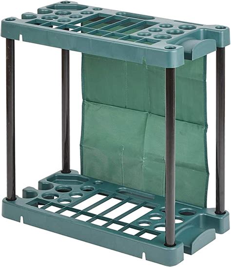 Mobile Weatherproof Garden Tool Storage Rack Lightweight Portable Caddy Free Standing Unit