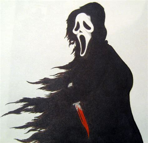 Classic Horror Metallic Watercolor Shimmer Scary Movie Scream Killer