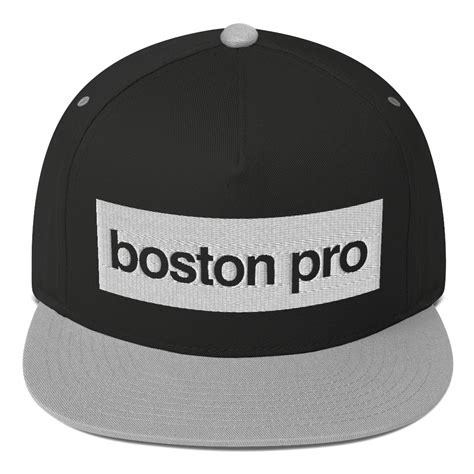 Boston Pro Black Flat Bill Cap Mon Ethos Pro Shop