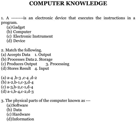 Computer Knowledge Mcq Multiple Choice Questions And Answers Pdf
