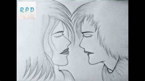 Drawing Sad Lover Couple Simple Pencildrawing Easy Step By