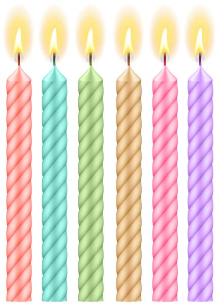 Birthday Candles Set Png Clip Art Image