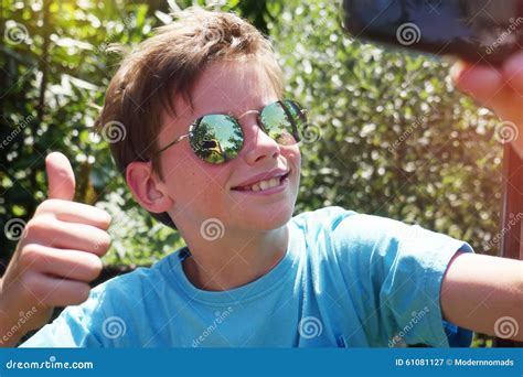 Thumbs Up Selfie Stock Image Image Of Cool Summer 61081127