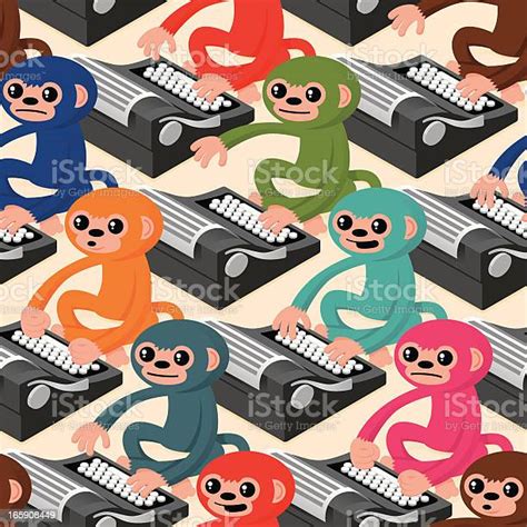 Infinite Monkeys On Typewriters Stock Illustration Download Image Now