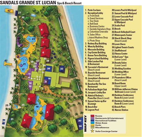 Resort Map St Lucia Resorts St Lucia Honeymoon St Luc