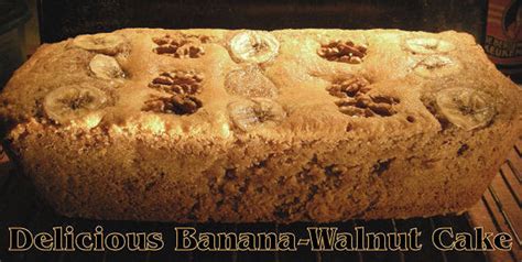 Grease and line an 8 inch square cake tin with baking or parchment paper. * Recipe for Banana-Walnut Cake