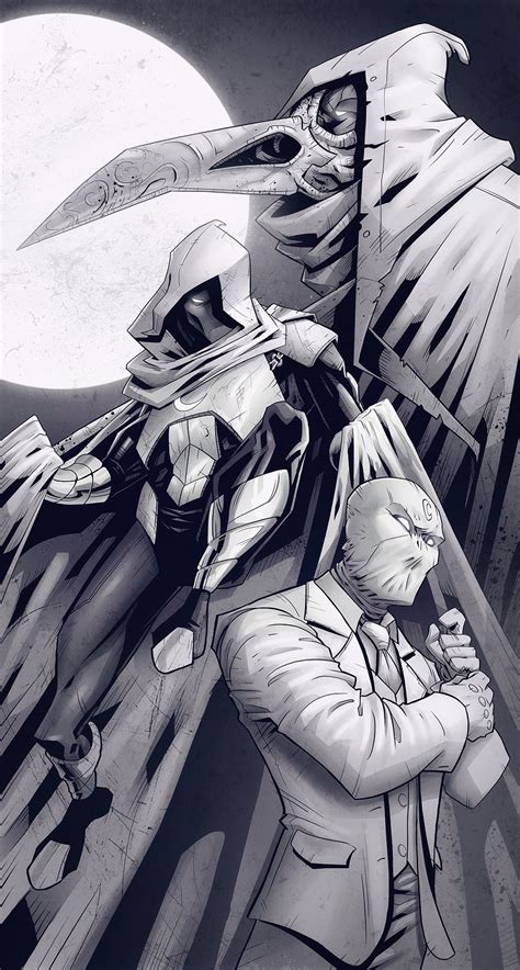 Moon Knight Drawings Knight Moon Mr Artstation Artwork Waldo Harvey