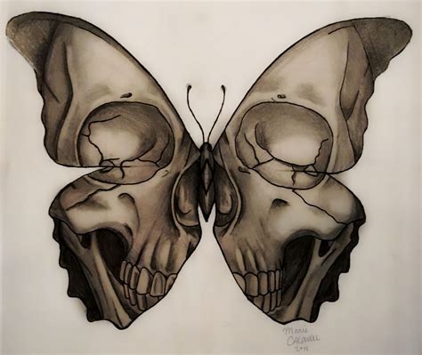 Butterfly And Skull Tattoo Designs Arm Tattoo Sites