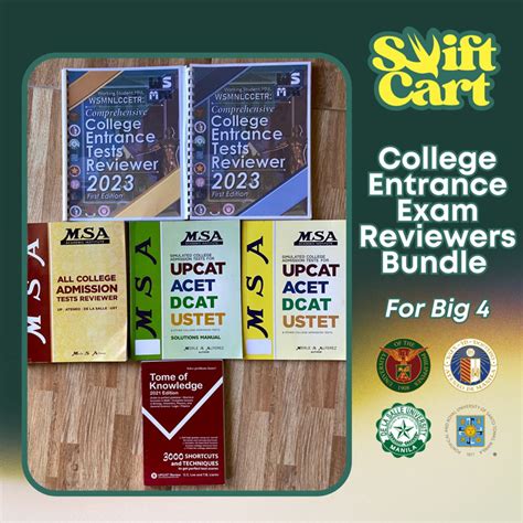 Cets Reviewers For Big 4 Bundle College Entrance Exam Books Msa