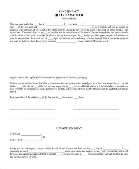 Quick Claim Deed Sample Free Printable Documents Gambaran