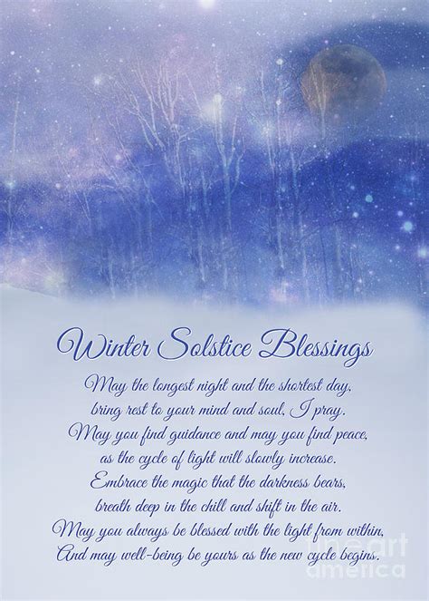 Winter Solstice Blessings Original Poem With Full Moon Snow Ans