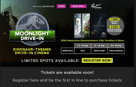 Maybe you would like to learn more about one of these? TGV and AEON will host a Moonlight Drive-In Cinema in ...