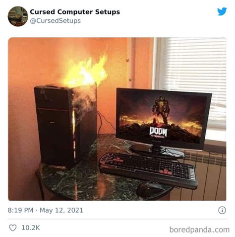 78 Cursed Computer Setups As Shared By This Twitter Account Success