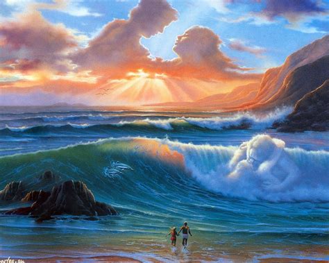 Jim Warren романтичен ден Water Art Optical Illusions Art Nature