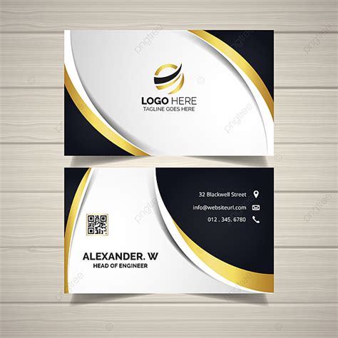 Black And Gold Business Card Free Vector Template Download On Pngtree