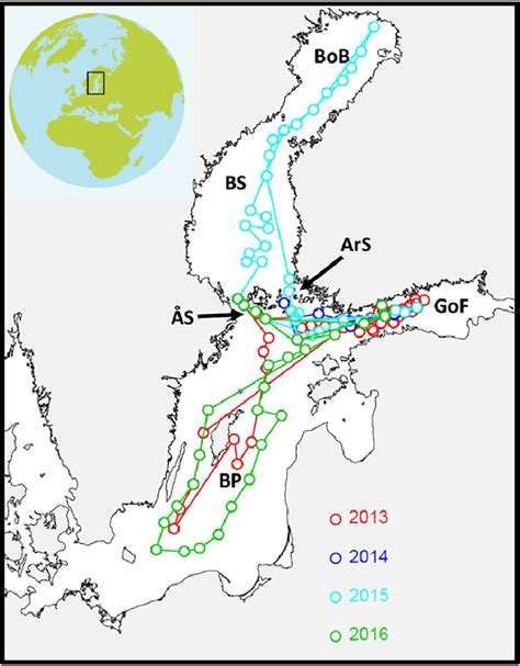 Map Of The Baltic Sea Showing The Sampling Points N 126 During The