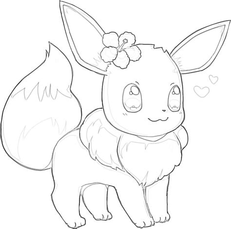 Adorable Eevee Coloring Page Free Printable Coloring Pages For Kids