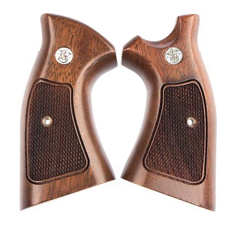 Smith And Wesson K Frame And L Frame Grips Walnut Silver Medallion