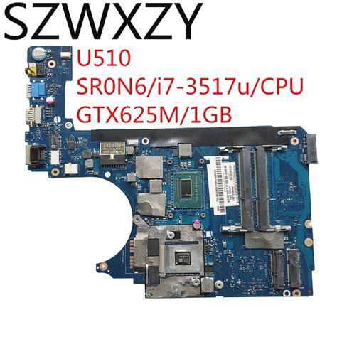 Szwxzy For Lenovo U510 Laptop Motherboard Fru90001809 Withsr0n6i7