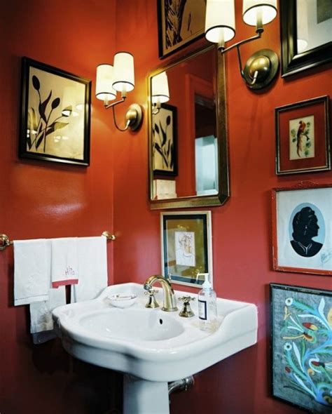 The sink is rad too! Orange Bathroom Decorating Ideas
