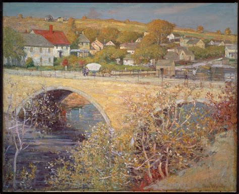 Bridge At Ipswich Theodore M Wendel Ca 1905 Oil On Canvas 24 1