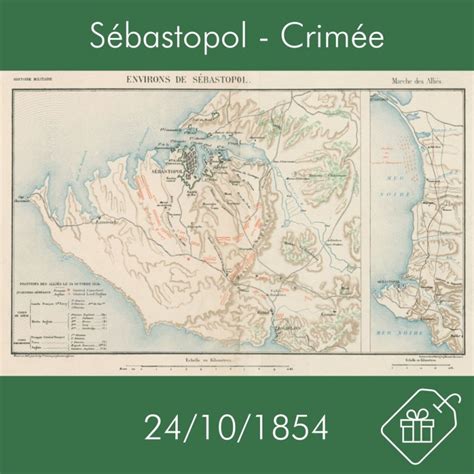 Carte De Sébastopol 24 Octobre 1854