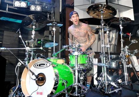 Travis barker has also played drums with the alternative rock bands +44 and box car racer, and with the rap rock band the virtual drums of travis barker and music games online all require javascript. Travis Barker lime green drum kit. | Travis barker, Drums ...
