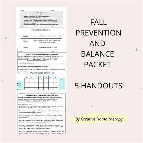 Fall Prevention Handouts Falls Prevention Fall Trackers Patient