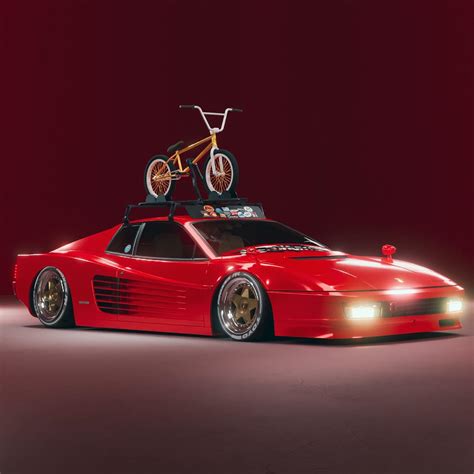 “rosie” The Stanced Ferrari Testarossa Is An Exotic With Roof Rack And