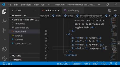 10 Cómo crear una lista en la página Web con Visual Studio Code YouTube