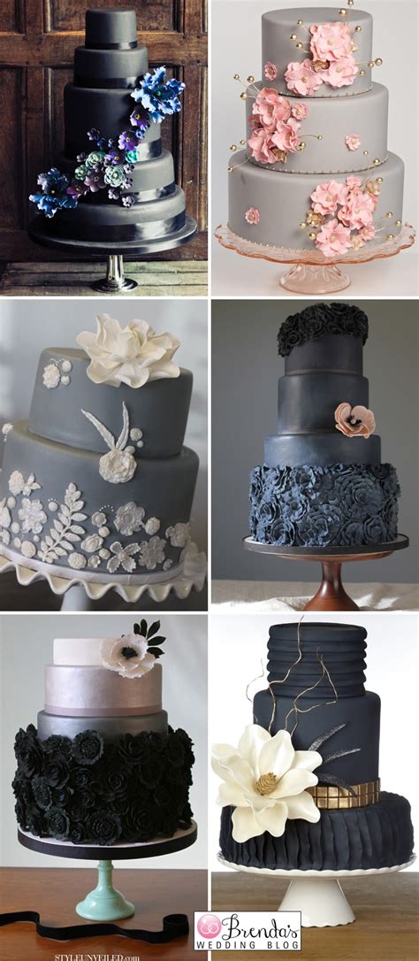 Black And Grey Wedding Cakes Dramatic Yet Oh So Elegant