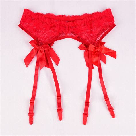 Sexy Women Lace Garter Belt Lingerie Thigh High G String Stocking