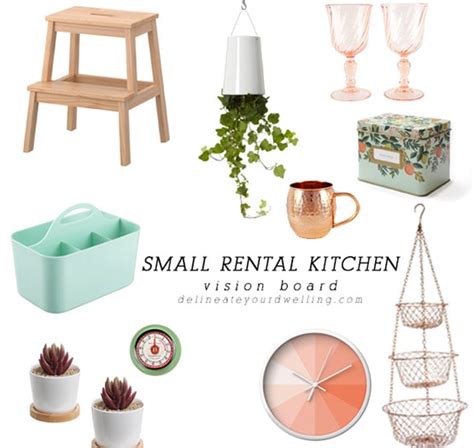 Small Rental Kitchen Vision Board Delineate Your Dwelling