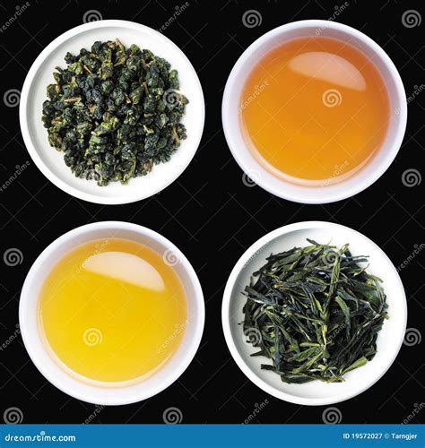 Tea And Roasted Tea Leaves In Cups Stock Image Image Of Cultural