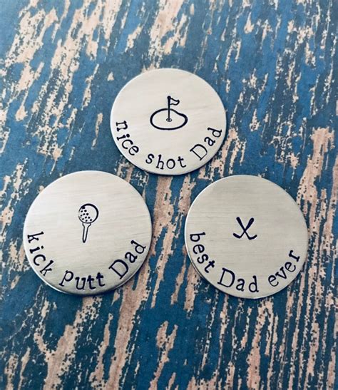 Set Of 4 Personalized Magnetic Golf Ball Markers Golfer Gift Etsy