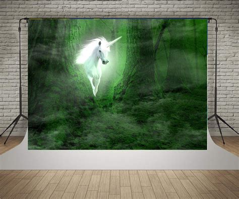 Abphoto Polyester 7x5ft Magical Fog Forest Backdrop Photography Fairy
