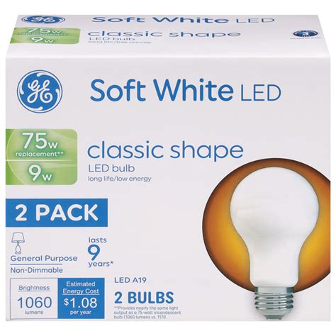 Save On Ge Soft White Led 9 Watts Light Bulbs Classic Shape Order