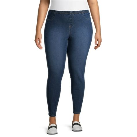Just My Size Just My Size Womens Plus Size Pull On Stretch Denim