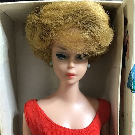 Vintage Blonde Bubble Cut Barbie Doll Original Box Green Face Japan Antique Price