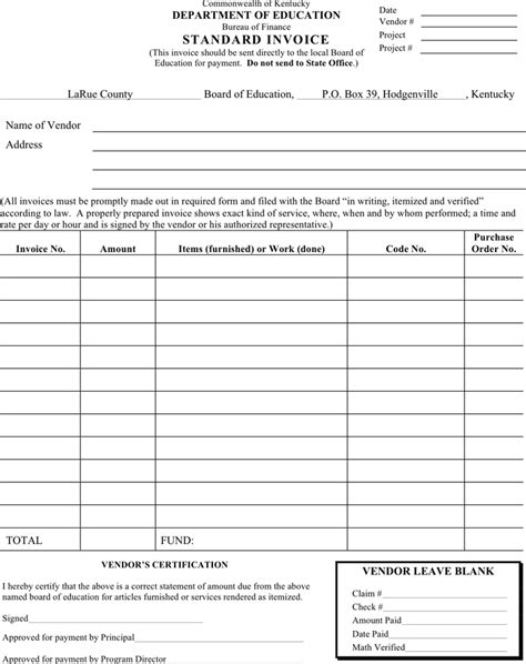 Standard Invoice Template Free Download Speedy Template