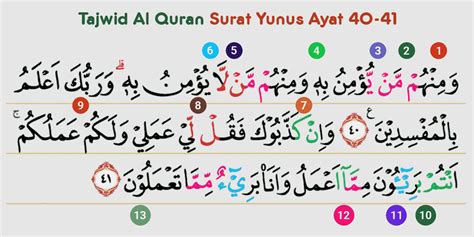 Kajian Al Quran Surat Yunus Ayat 40 41 Arab Latin Dan Artinya