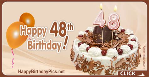 Happy 48th Birthday With Chocolate Crumbs Birthday Wishes