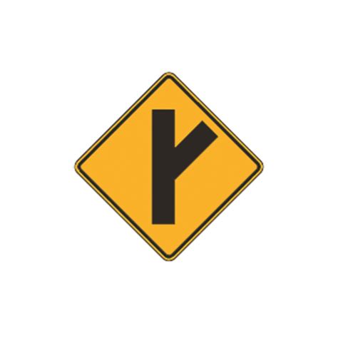 Side Road Diagonal Right Sign W2 3r Traffic Safety Supply Company