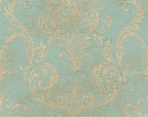 Light Blue Shabby Cottage Chic Wallpaper Faded Cabbage Rose Etsy