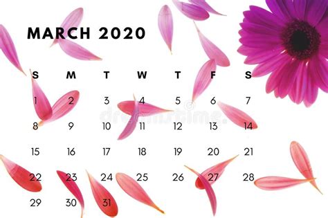 March 2020 Monthly Calendar Stock Photo Image Of Format April 171361164