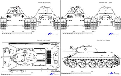 Drawings Of Tanks Чертежи T 34