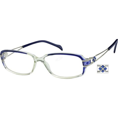 blue rectangle glasses 726016 zenni optical eyeglasses clear frames zenni optical
