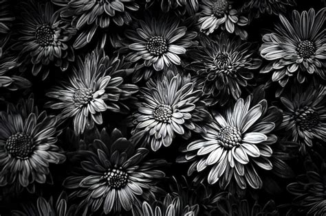 Premium Photo Black And White Chrysanthemum Background Chrysanthemum