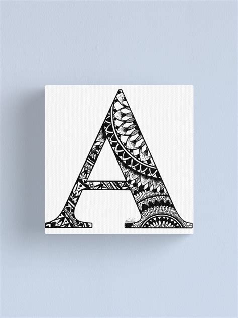 Mandala Letter A Canvas Print For Sale By Shaseldine Redbubble